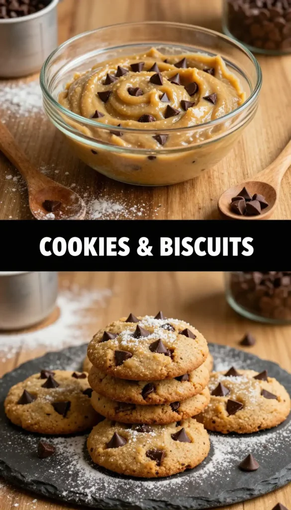 Mochi Cookies with Chewy Center and Chocolate Chips