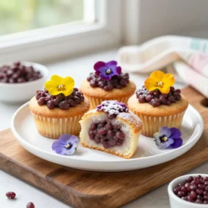 Chewy Mochi Stuffed Red Bean Cupcakes Recipe