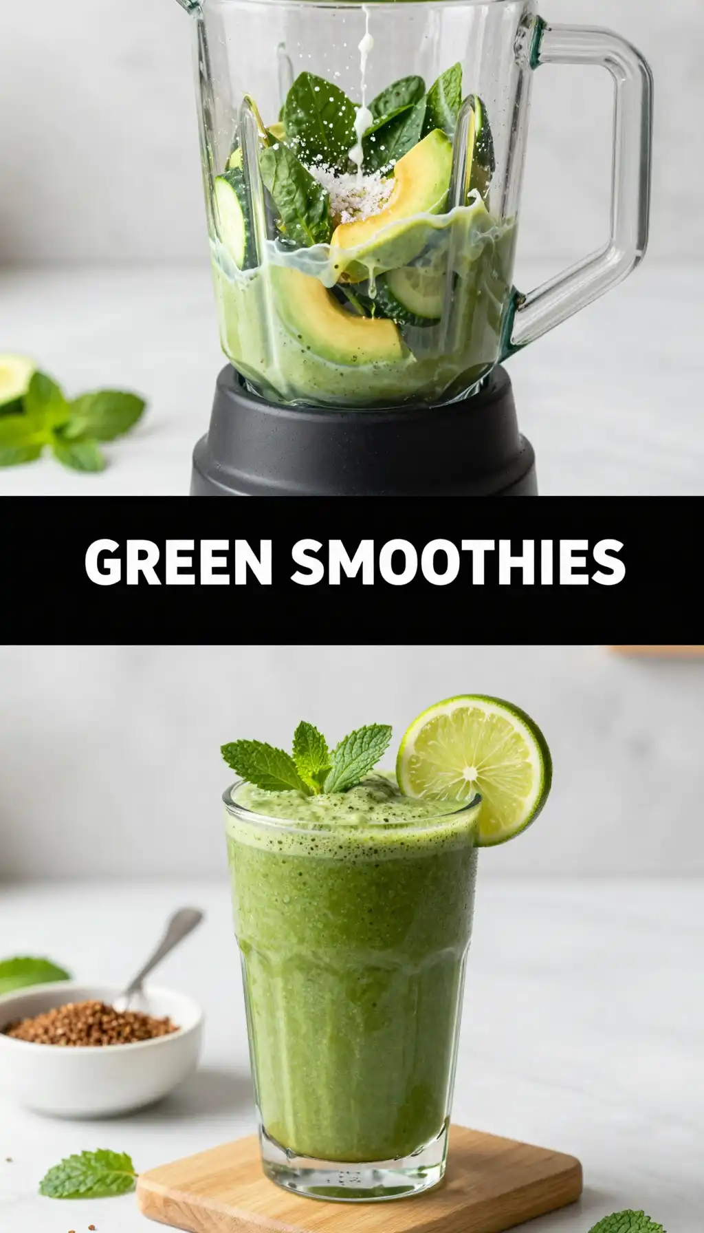Monk Fruit Green Smoothie pinterest pin