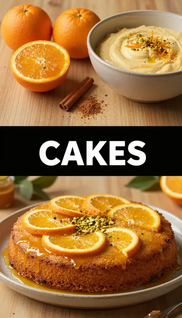 Moroccan Orange Cake with Honey Syrup and Cinnamon