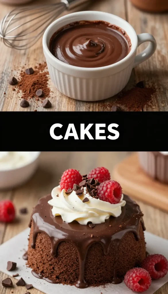 Mug Chocolate Cake with Fudgy Texture (Single Serve)