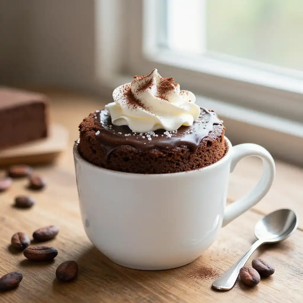 Mug Chocolate Cake with Fudgy Texture (Single Serve) plated dish