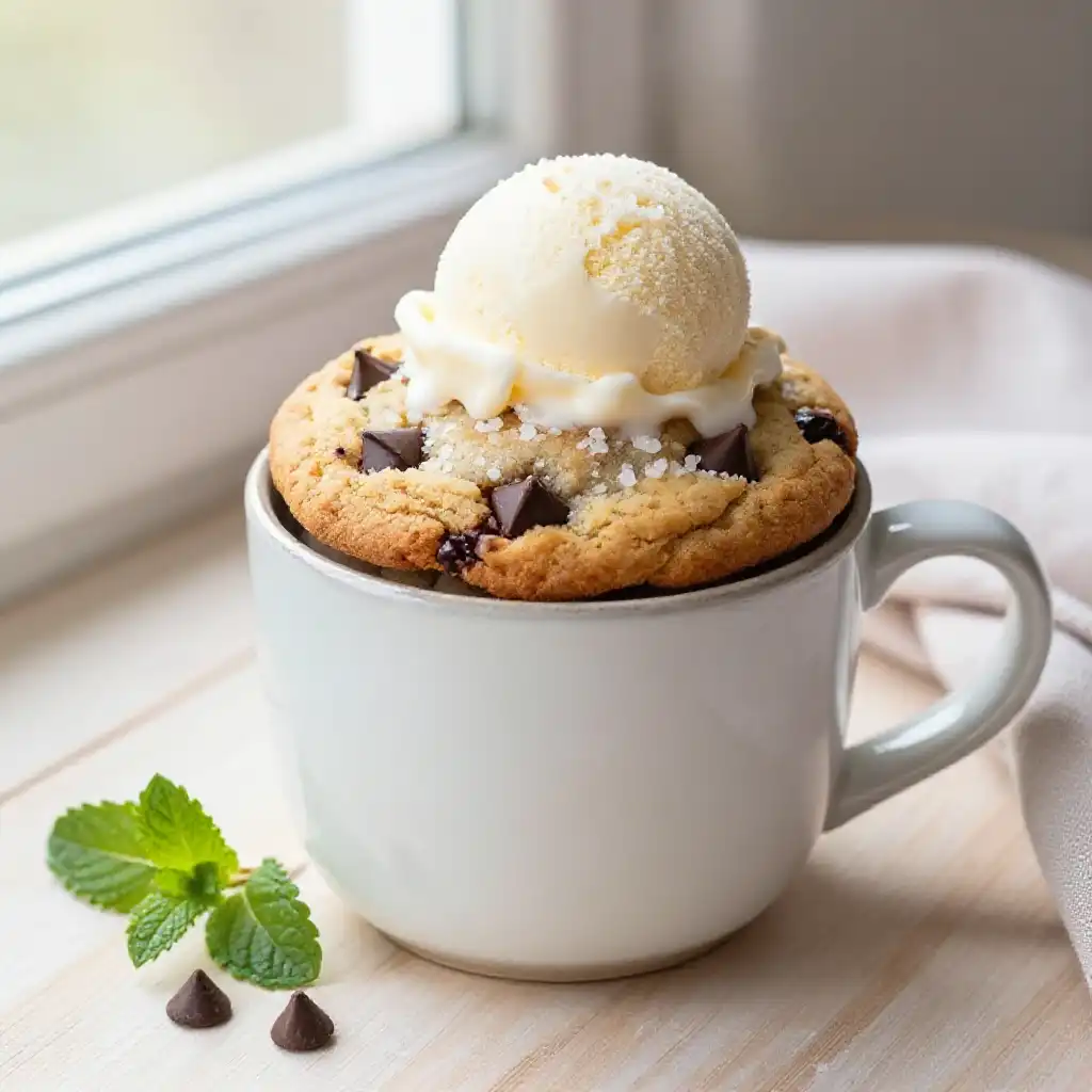Mug Chocolate Chip Cookie (Single Serve) plated dish