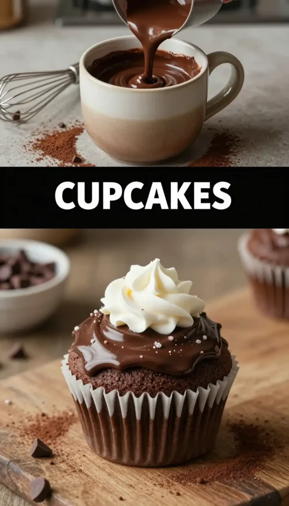 Mug Cupcake with Hot Fudge Center (Single Serve)