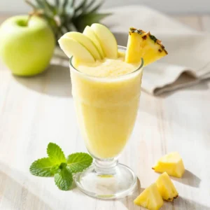 Healthy Mutsu Apple Pineapple Tropical Smoothie