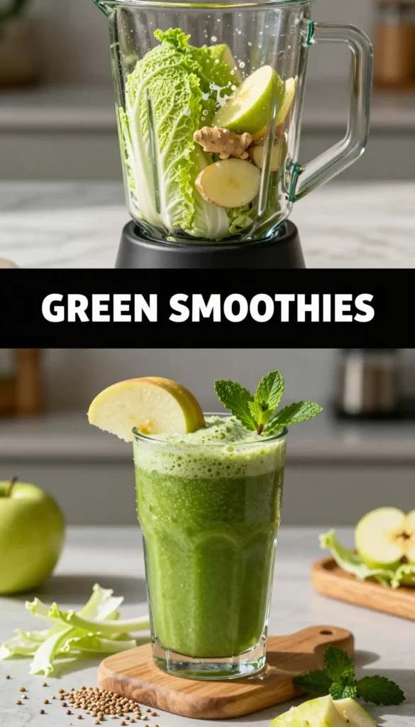 Napa Cabbage Apple Smoothie
