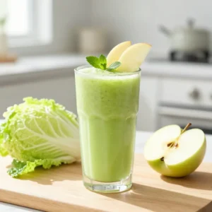 Napa Cabbage Apple Smoothie for Gut Health