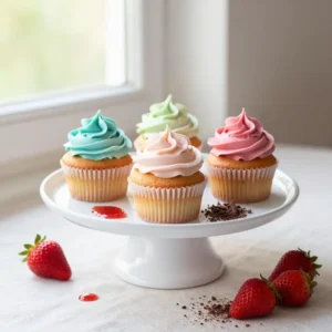 Swirled Neapolitan Cupcakes: Three Flavors in One Bite