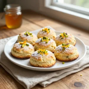 Fluffy Orange Blossom Pistachio Biscuits Recipe
