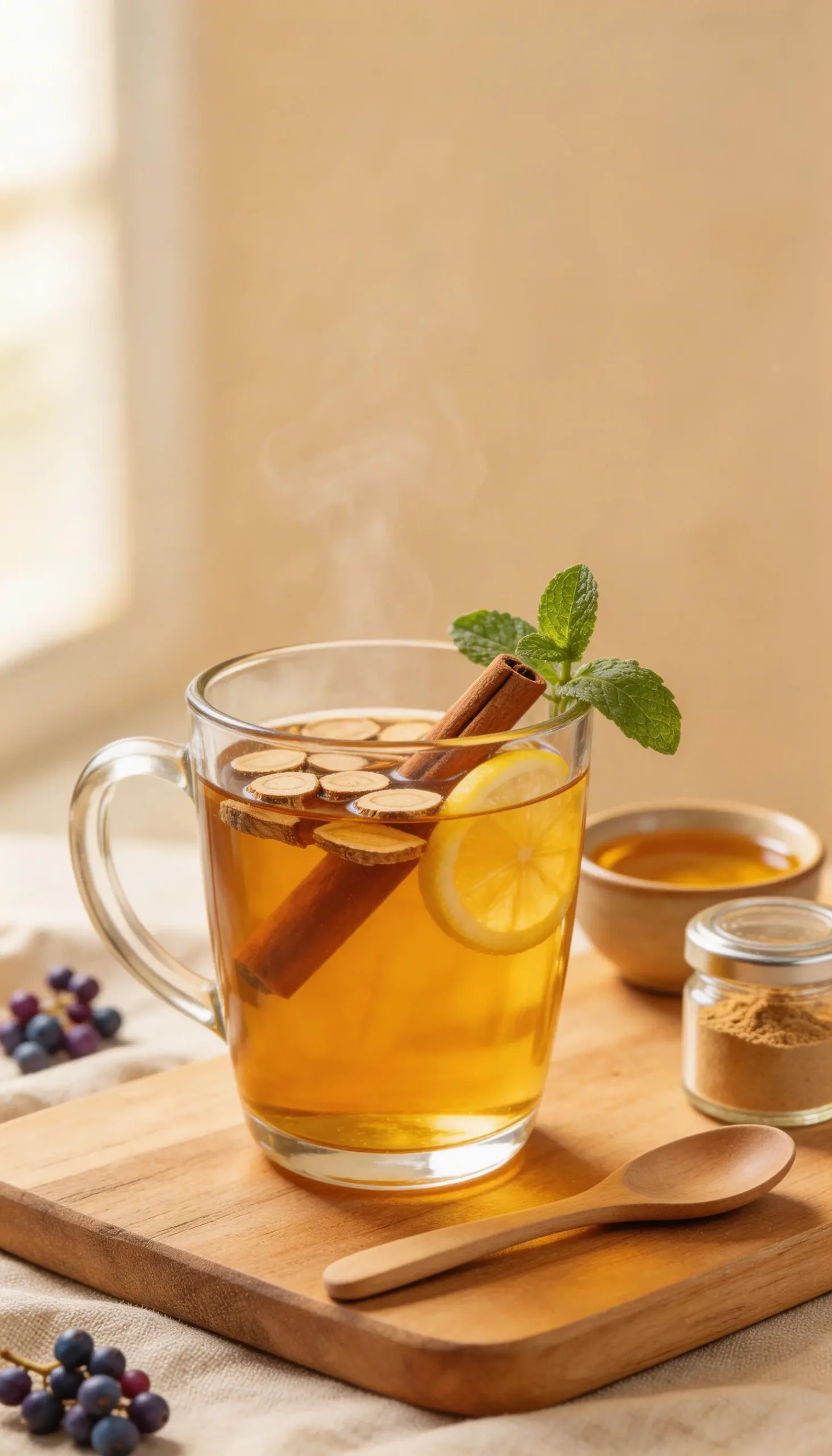 Oregon Grape Root Detox Tea plated dish