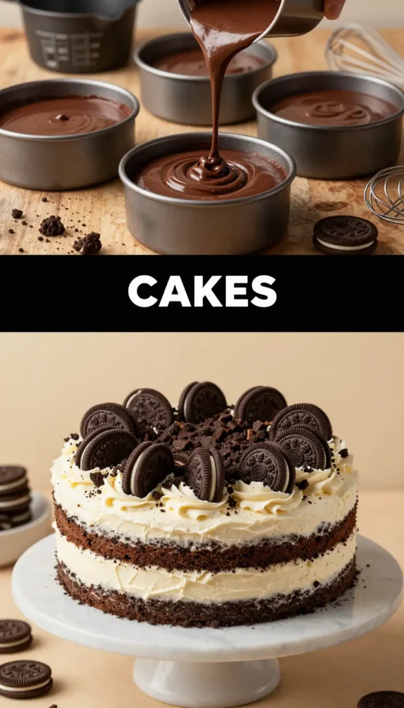 Oreo Cake with Cookies and Cream Frosting