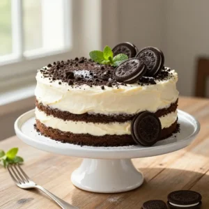 Decadent Oreo Cake with Cookies & Cream Frosting