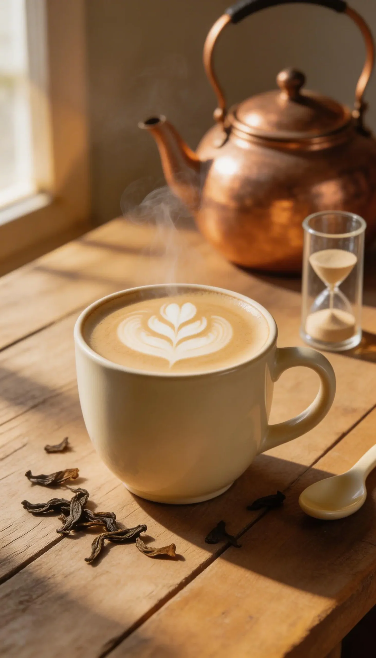 Oriental Beauty Oolong Latte plated dish