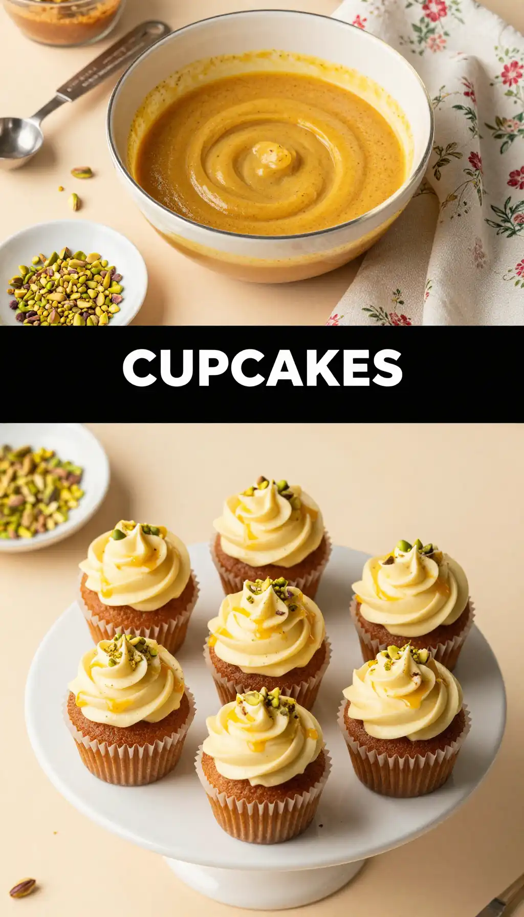 Pakistani Gulab Jamun Cupcakes with Cardamom Syrup pinterest pin