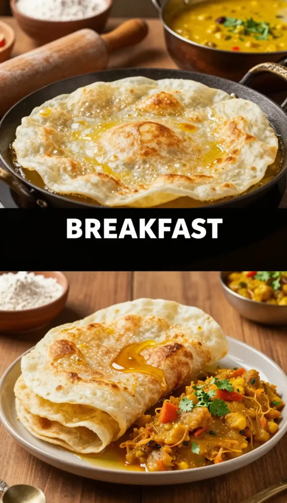 Pakistani Halwa Puri with Chana Masala