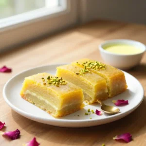 Pakistani Rasmalai Cake with Saffron Milk Soak