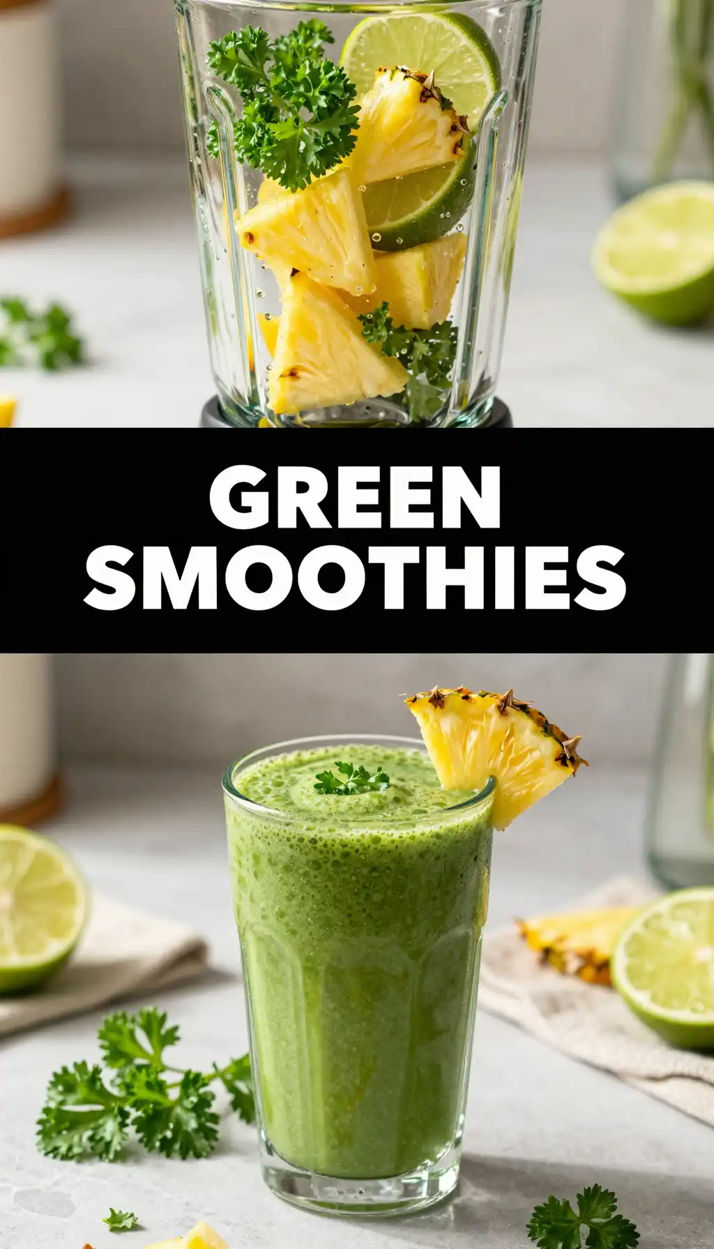 Parsley Pineapple Detox Smoothie pinterest pin