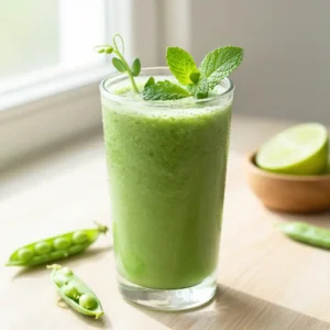Refreshing Pea Shoot Mint Smoothie for Glowing Skin