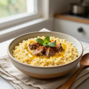 Persian Halim: Savory Wheat Porridge with Shredded Beef