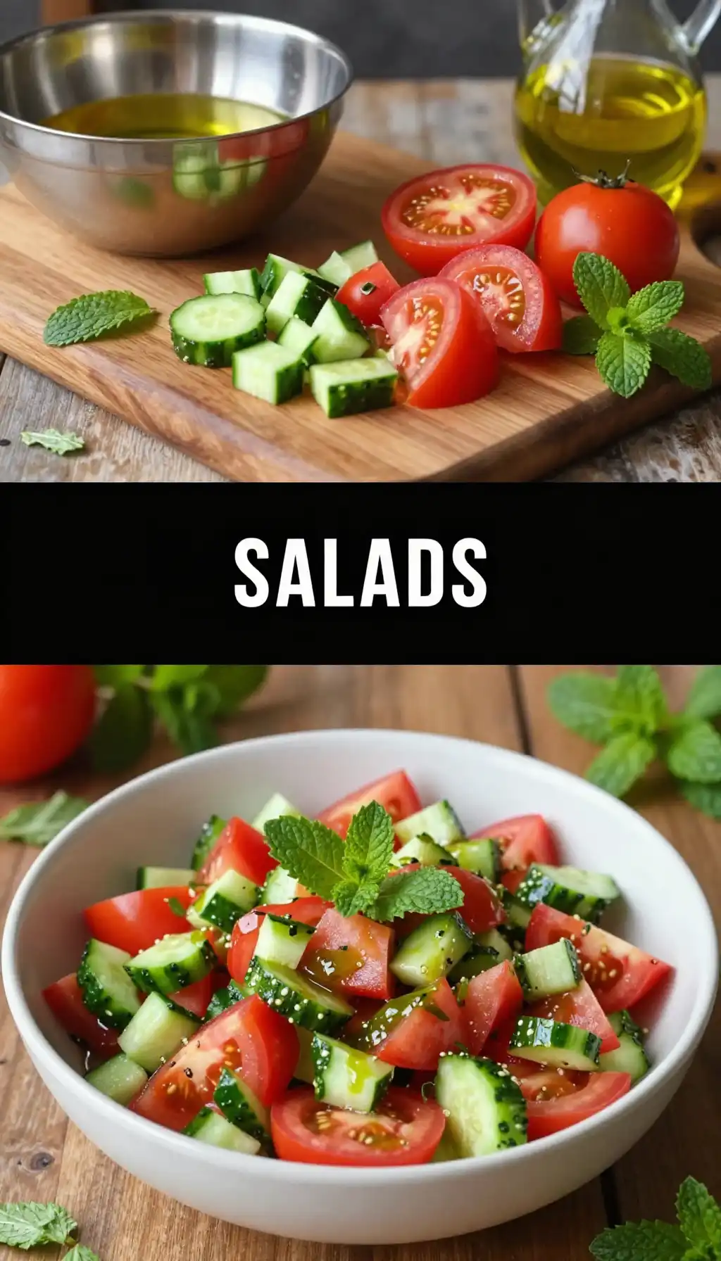 Persian Shirazi Salad with Cucumber Tomato pinterest pin