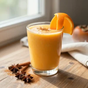 Persimmon Orange Spice Smoothie for Glowing Skin