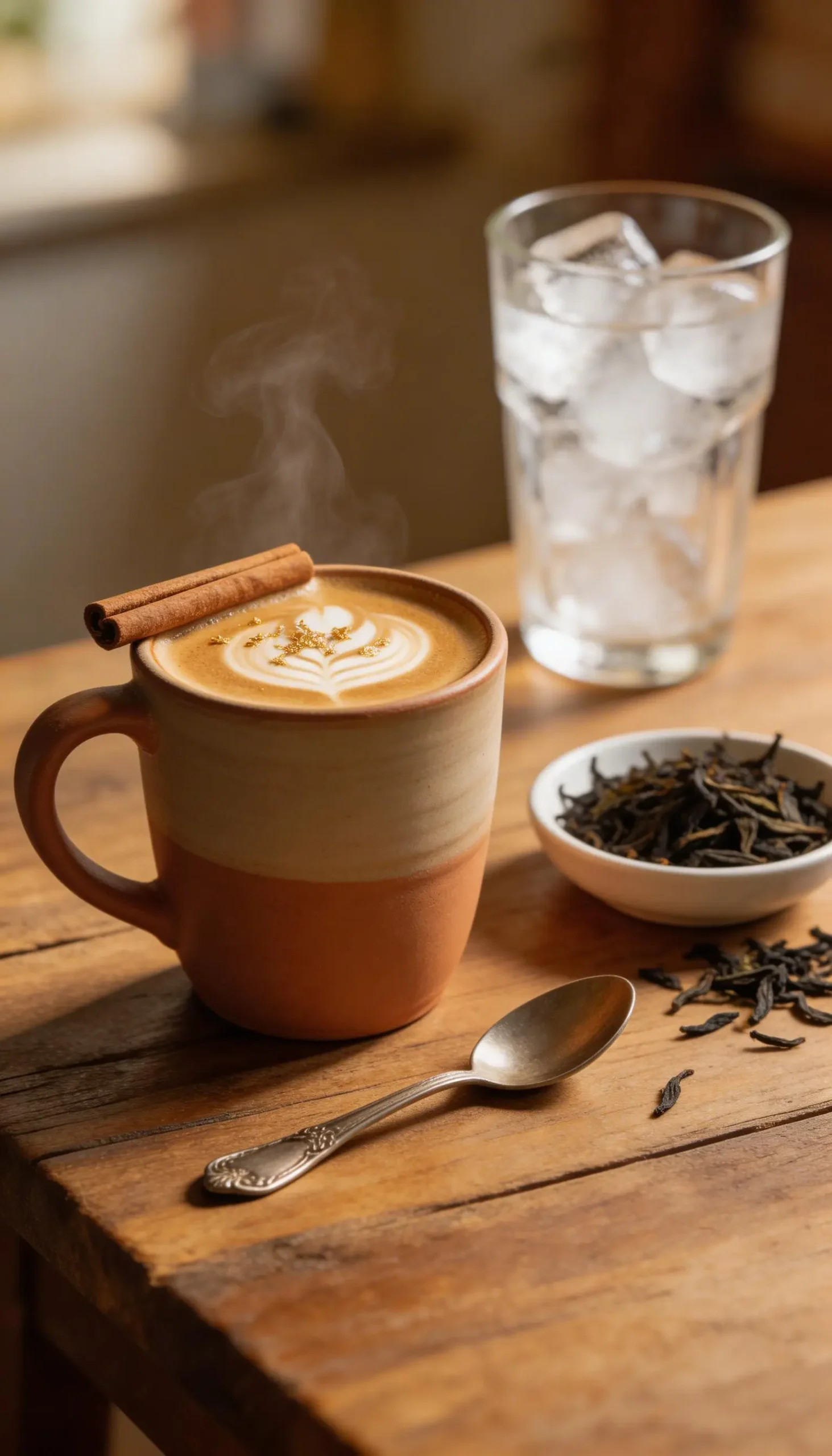 Phoenix Dan Cong Oolong Latte plated dish