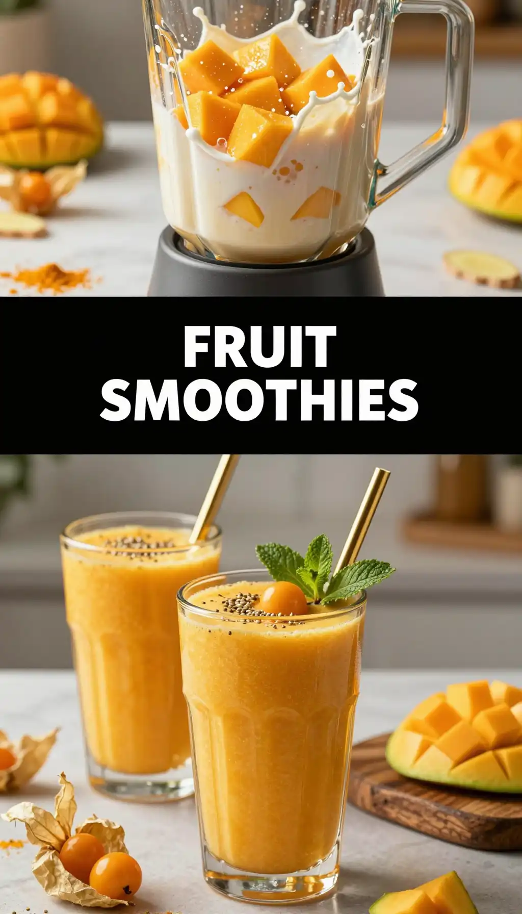 Physalis Mango Smoothie pinterest pin