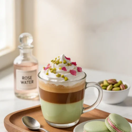 Creamy Pistachio Rose Latte Recipe