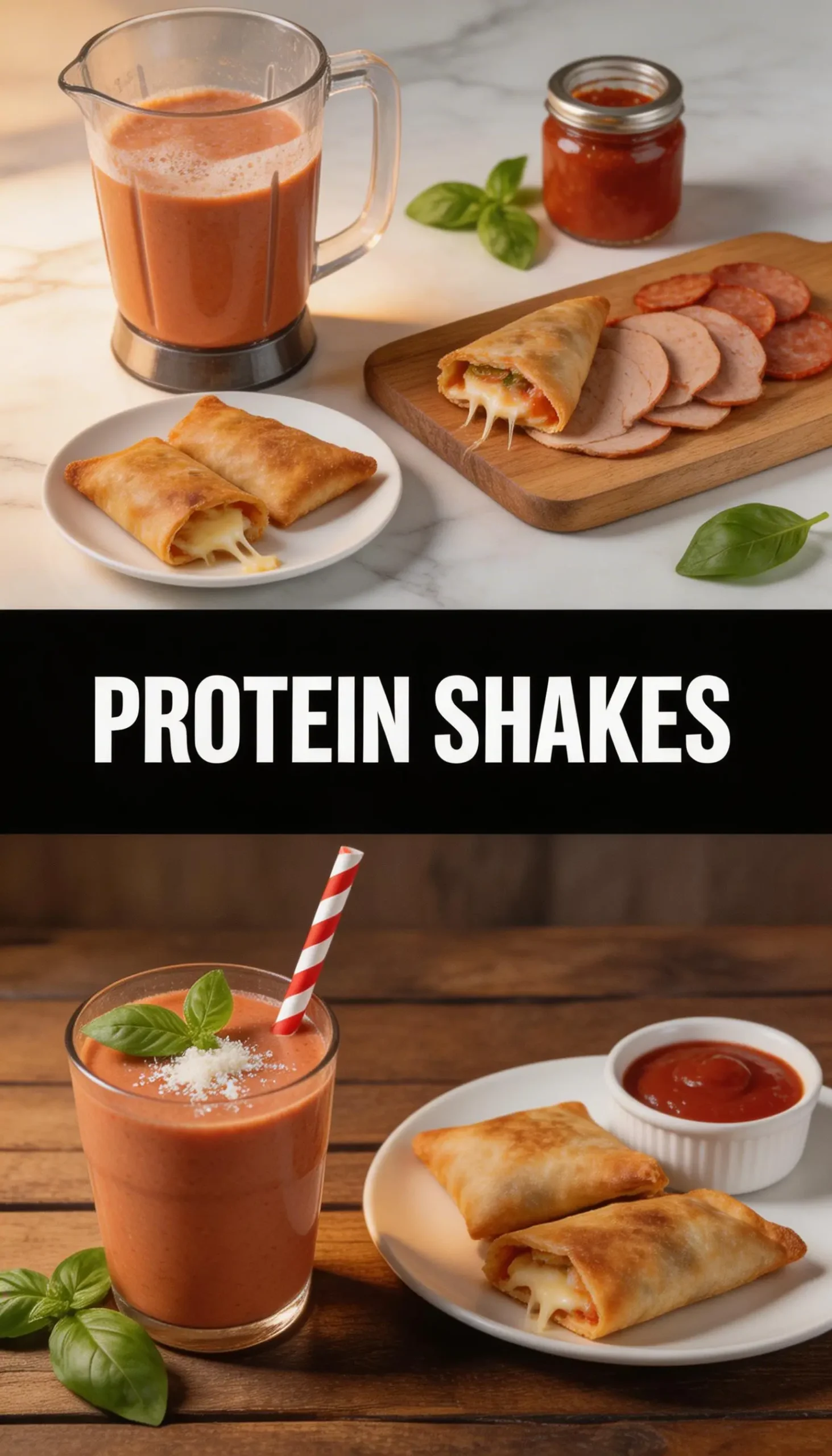Pizza Pocket Protein Shake pinterest pin