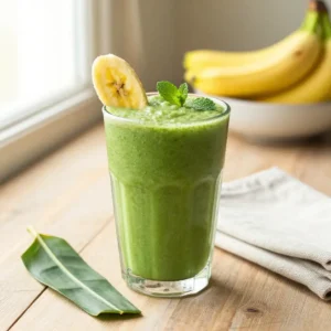 Tropical Plantain Leaf Banana Smoothie for Gut Health