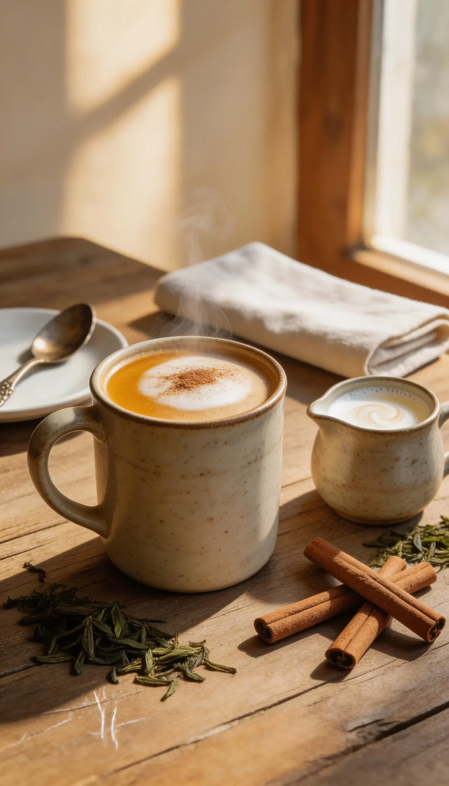 Pouchong Light Oolong Latte plated dish