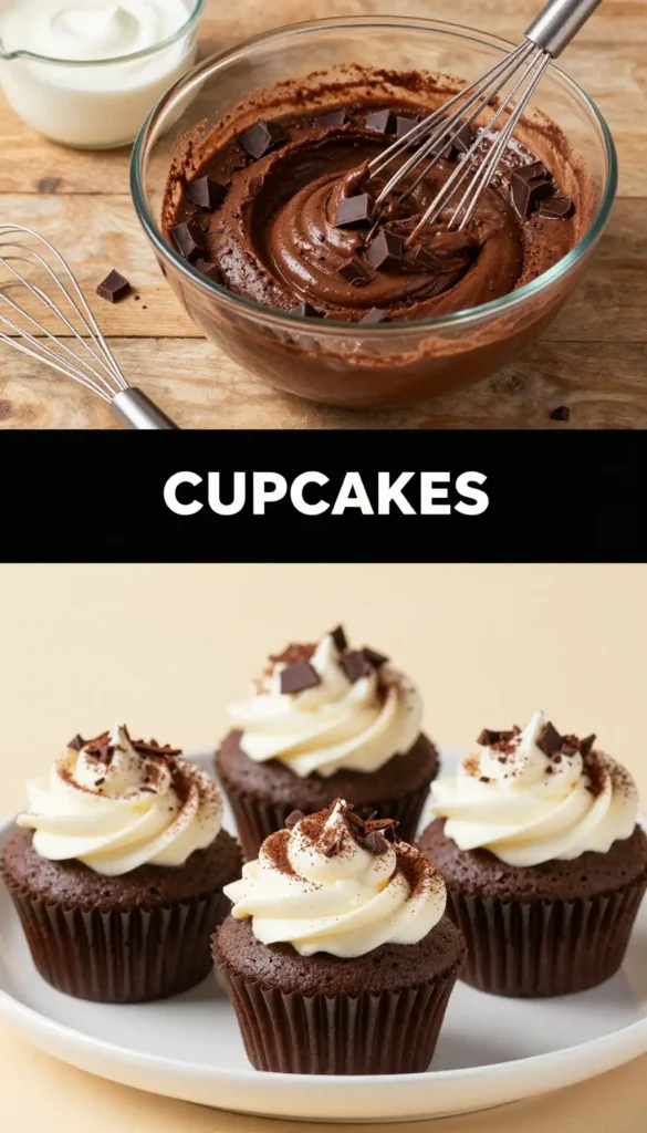 Protein Packed Chocolate Cupcakes with Greek Yogurt Frosting (High Protein)