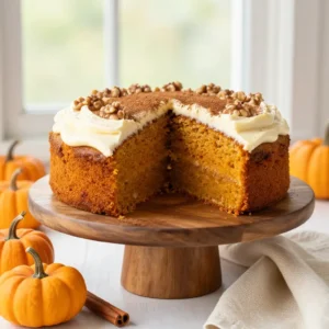 Pumpkin Spice Cake with Cinnamon Cream Cheese Frosting