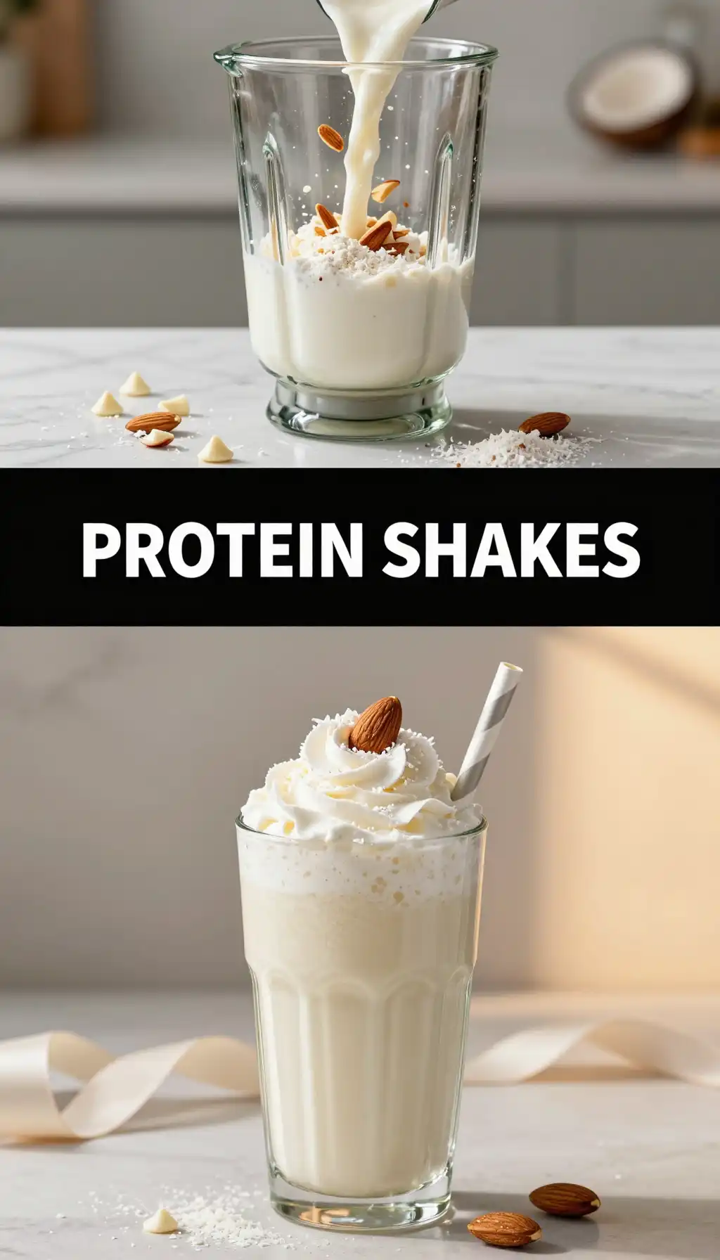 Raffaello Protein Smoothie pinterest pin
