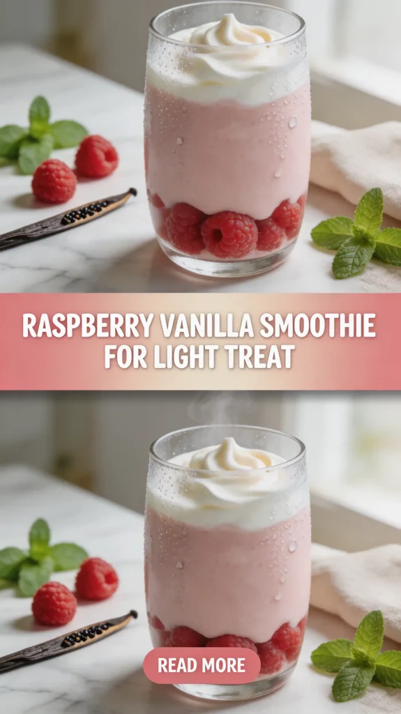 Raspberry Vanilla Smoothie for Light Treat