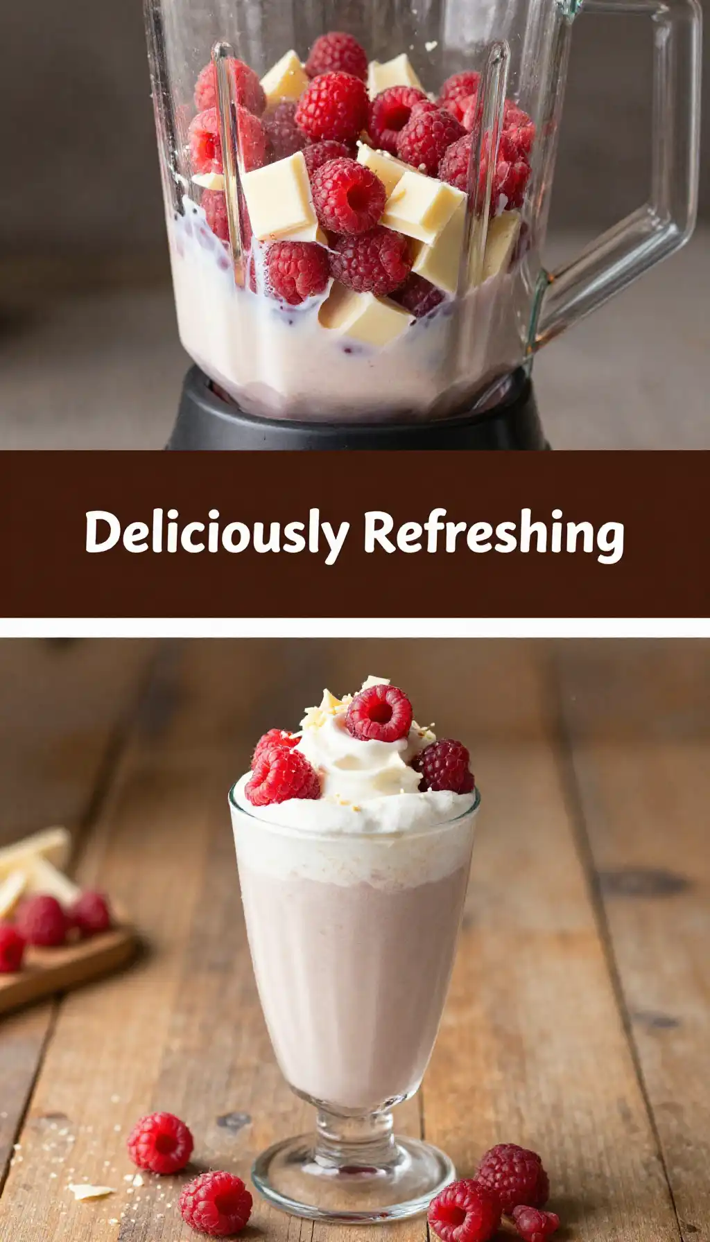 Raspberry White Chocolate Smoothie pinterest pin