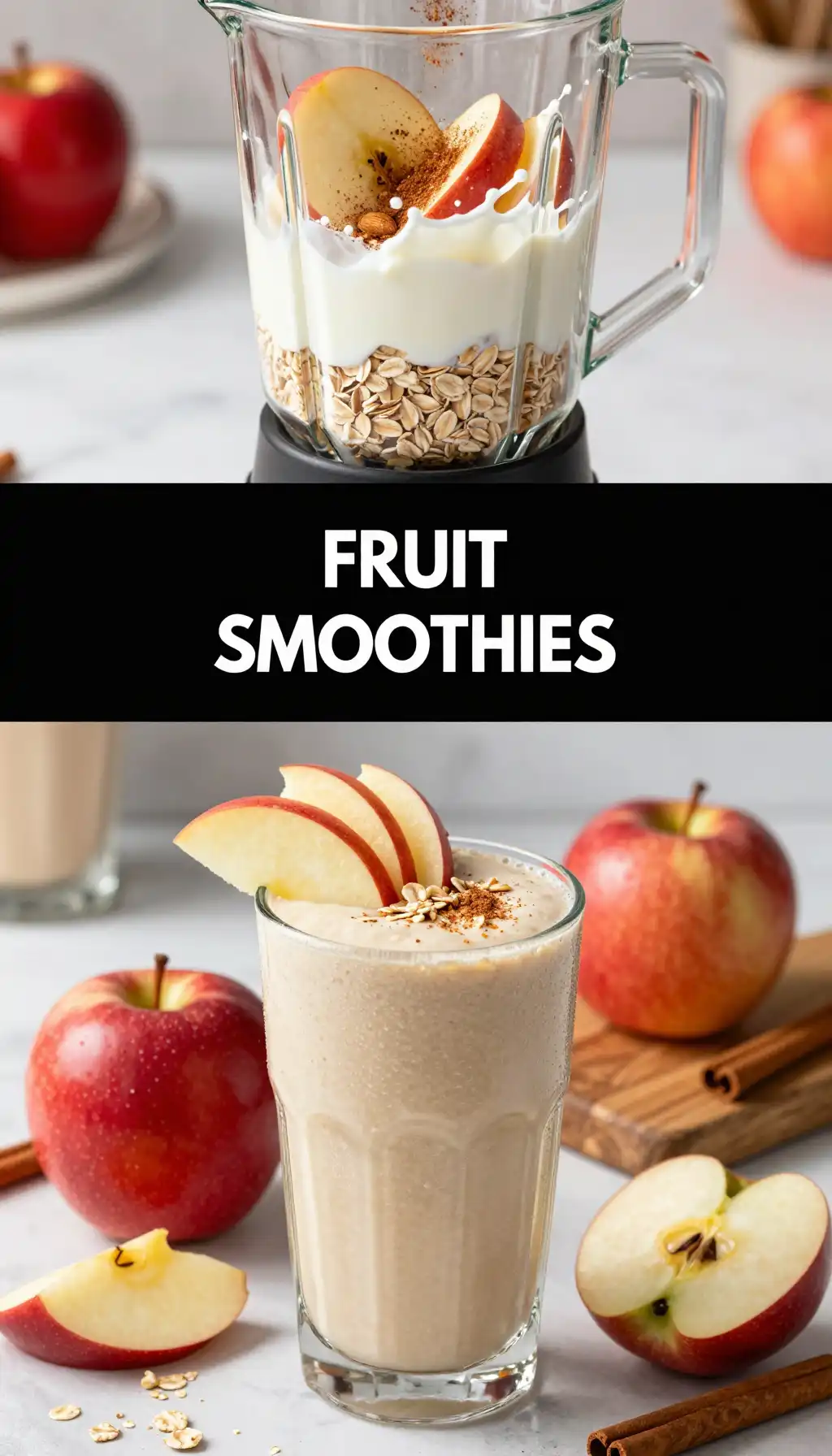 Red Delicious Apple Oat Smoothie pinterest pin