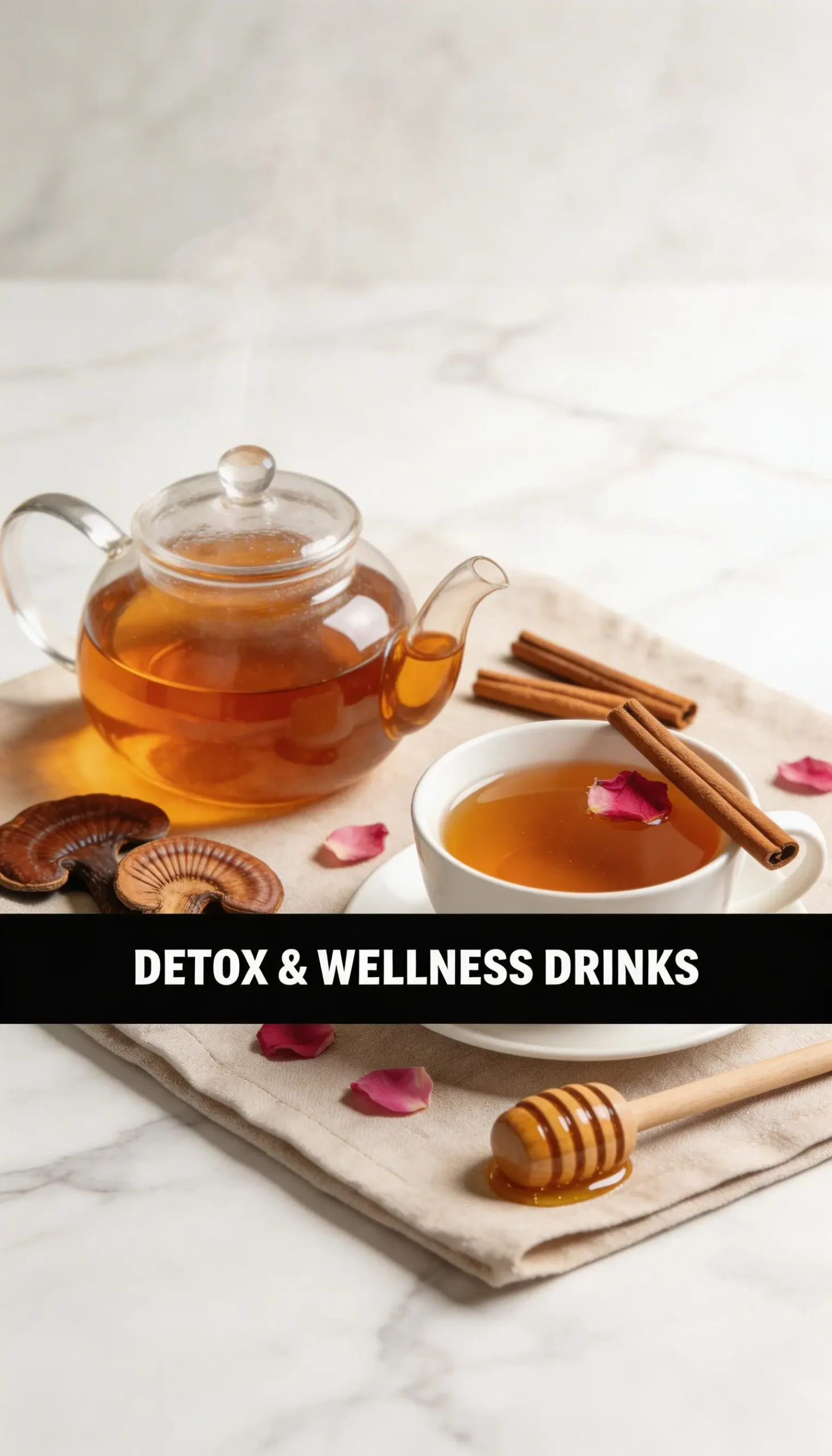 Reishi Mushroom Calm Tea pinterest pin