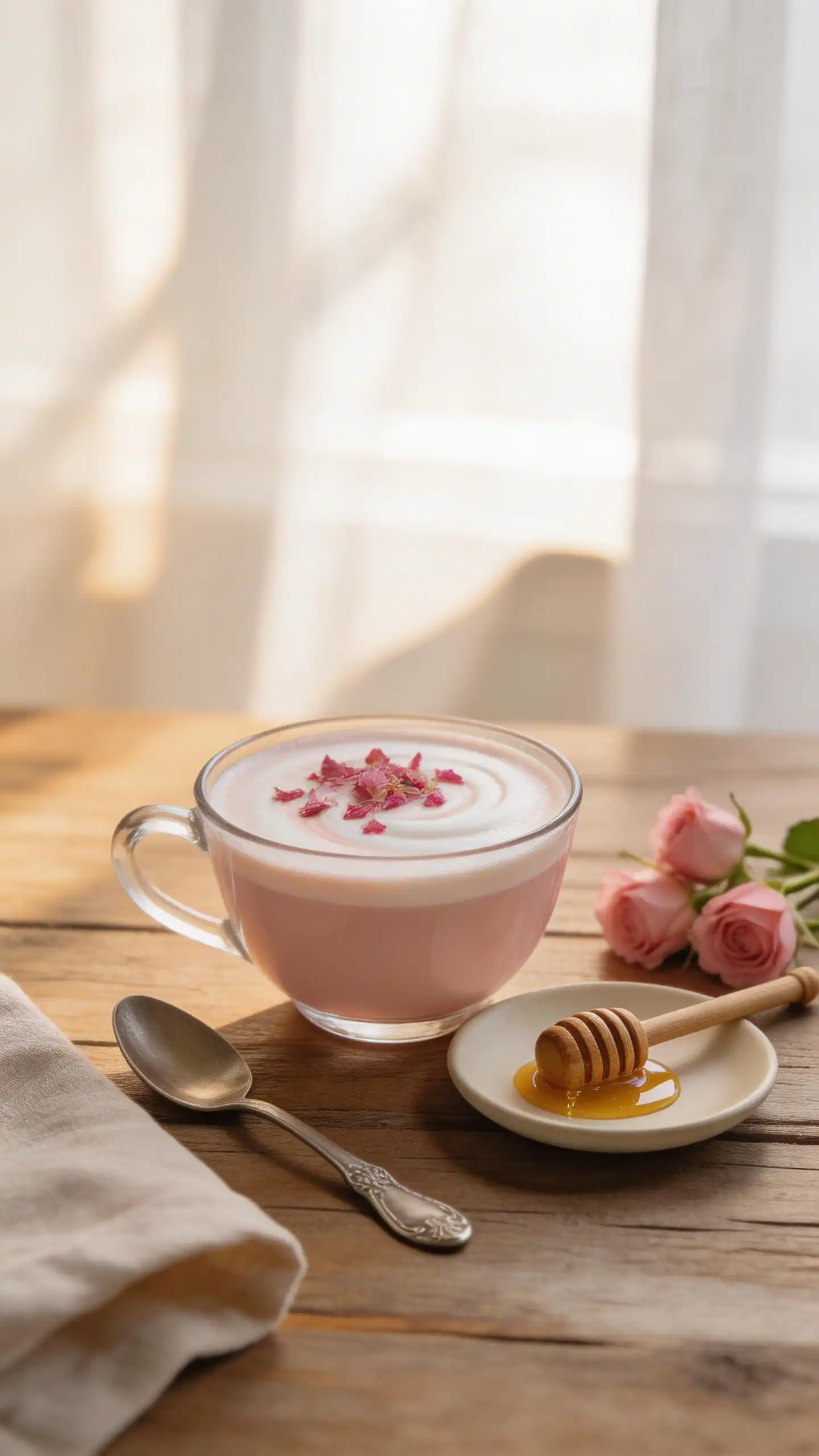 Rose Water Milk Tea plated dish