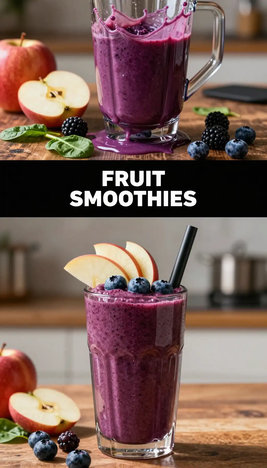 Rubens Apple Berry Smoothie pinterest pin