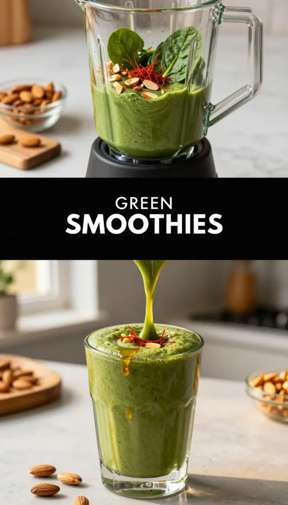 Saffron Almond Green Smoothie