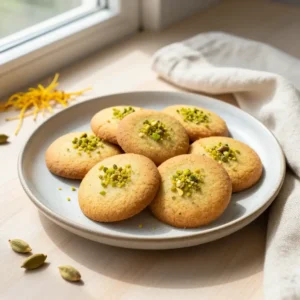 Persian Saffron Cardamom Pistachio Cookies Recipe