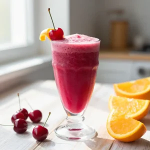 Refreshing Cherry Orange Smoothie for Glowing Skin