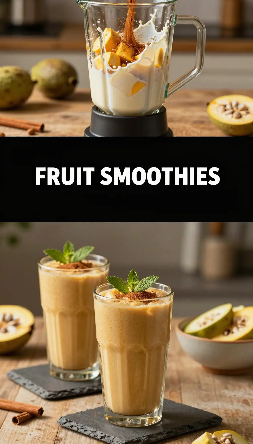 Sapodilla Cinnamon Smoothie pinterest pin