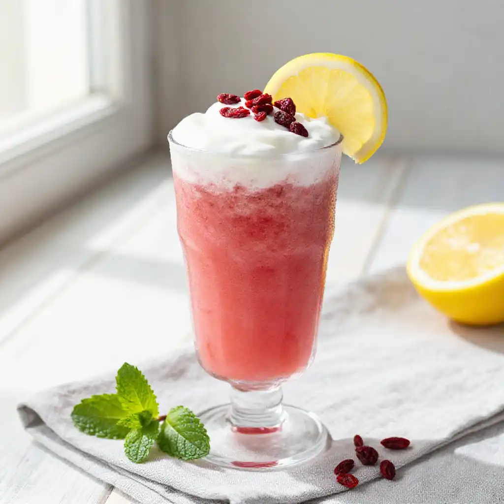 Schisandra Berry Lemon Smoothie plated dish