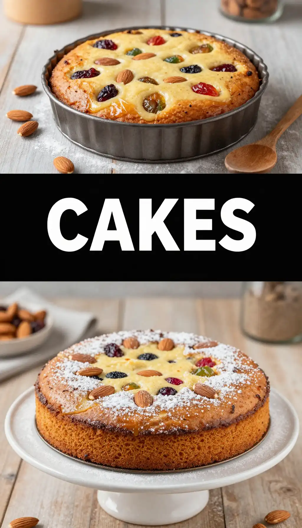 Scottish Dundee Cake with Almonds and Whisky-Free Glaze pinterest pin