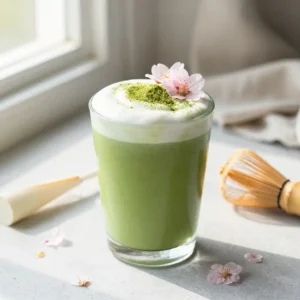Sencha Sakura Green Smoothie for Glowing Skin