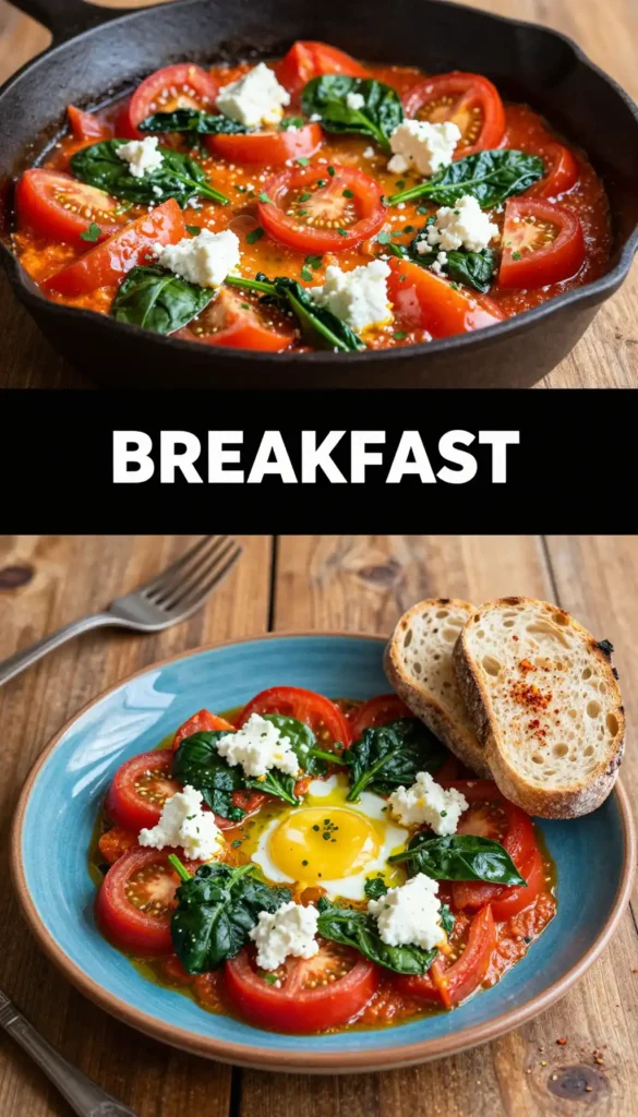 Shakshuka with Spinach and Feta