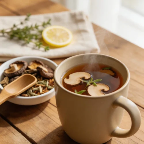 Shiitake Mushroom Vitality Tea - Immune Boost & Detox Wellness
