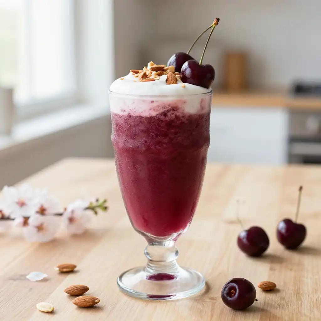 Skeena Cherry Almond Smoothie plated dish